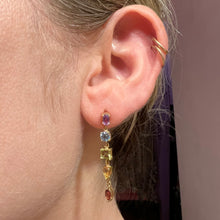 Load image into Gallery viewer, 14k Multigem Earrings
