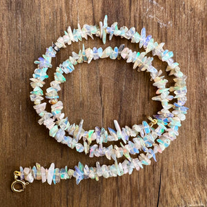 14k Opal Chip Necklace