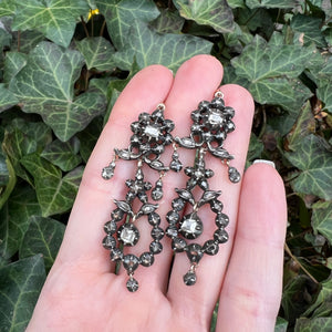 SOLD TO S***Georgian Table Cut Diamond Earrings