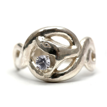 Load image into Gallery viewer, Sterling Sapphire Snake Ring
