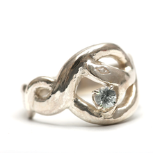 Load image into Gallery viewer, Sterling Sapphire Snake Ring
