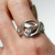 Load image into Gallery viewer, Sterling Sapphire Snake Ring
