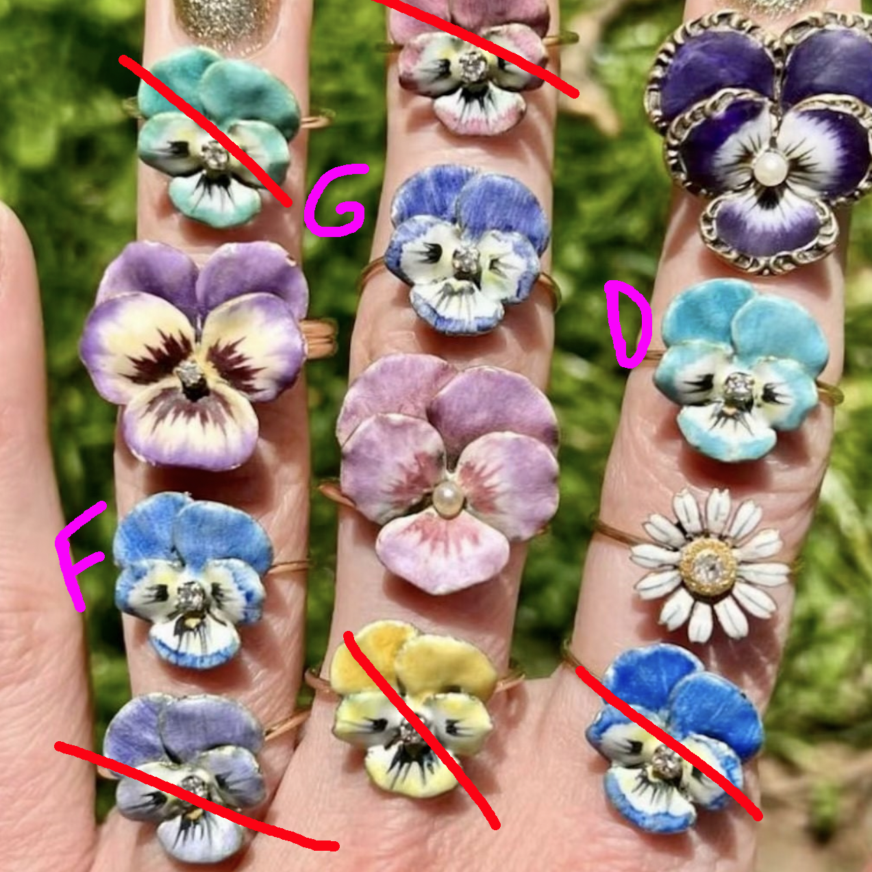 Vintage 2025 pansy ring