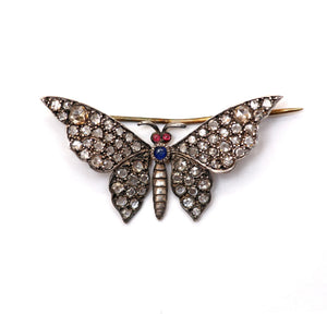 Victorian Diamond Butterfly Cuff Ring