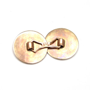 10k Enamel Ostby Barton Cuff Link Earrings