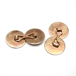 10k Enamel Ostby Barton Cuff Link Earrings