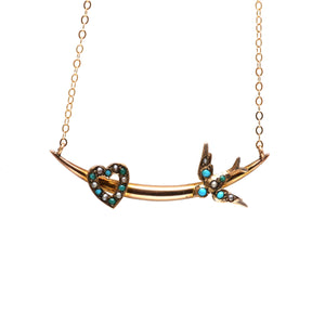 9k Victorian Lovesick Conversion Necklace