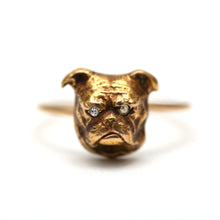 將圖片載入圖庫檢視器 14k Gold and Diamond Victorian Dog Conversion Ring
