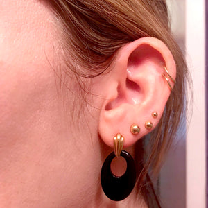 14k Onyx Earrings Large