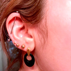 14k Onyx Earrings Small