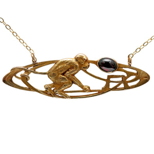 SOLD TO H*** 14k Art Nouveau Monkey Necklace