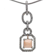 Load image into Gallery viewer, 18k Diamond Coral Chain Link Pendant

