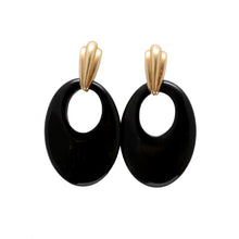 Laden Sie das Bild in den Galerie-Viewer, 14k Onyx Earrings Large
