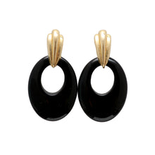 Laden Sie das Bild in den Galerie-Viewer, 14k Onyx Earrings Small
