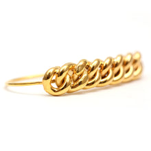 將圖片載入圖庫檢視器 Solid Gold Victorian Suffragette Double Ring
