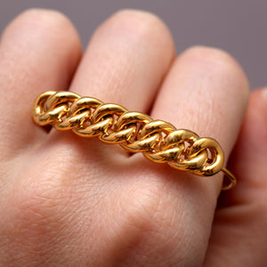 Solid Gold Victorian Suffragette Double Ring