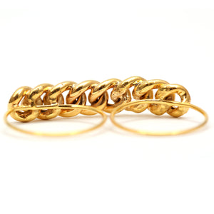 Solid Gold Victorian Suffragette Double Ring