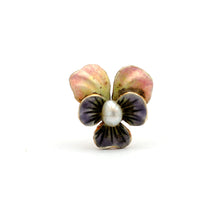 Load image into Gallery viewer, 14k Pansy Stud Earring
