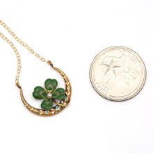 Load image into Gallery viewer, 14k Victorian Clover Necklace
