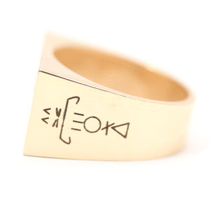 TotemKitten Exclusive Chunky Signet Ring CK
