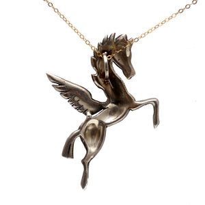 Large Marcasite Pegasus Necklace