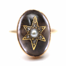 Load image into Gallery viewer, Victorian Rock Crystal Diamond Starburst Ring
