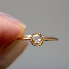 將圖片載入圖庫檢視器 14k Rose Cut Diamond Round Solitaire Ring
