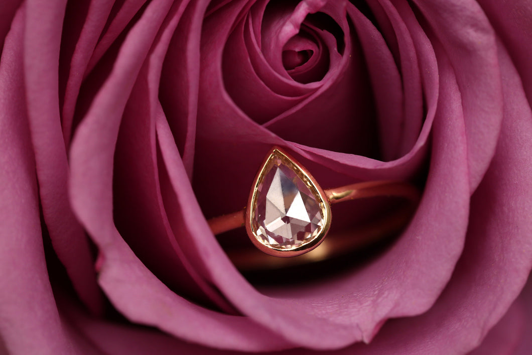 1/2ct Rose Cut Diamond Ring