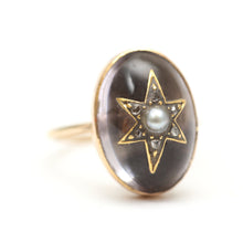 Load image into Gallery viewer, Victorian Rock Crystal Diamond Starburst Ring
