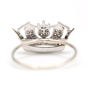 Victorian Diamond Crown Ring