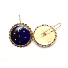 Load image into Gallery viewer, 14k Enamel Celestial Earrings
