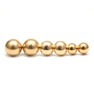14k Oversized Button Stud Earrings