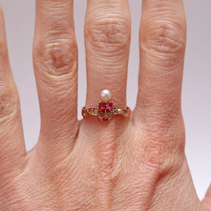 18k Pink Topaz and Diamond Belle Epoque Ring