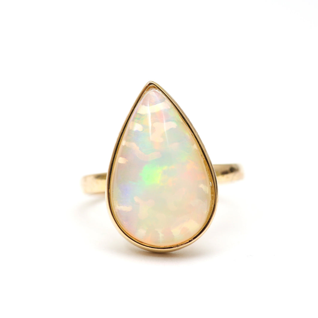 14k Unicorn Tear Opal Ring