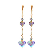 將圖片載入圖庫檢視器 9k Swarovski Heart Earrings
