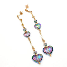 將圖片載入圖庫檢視器 9k Swarovski Heart Earrings
