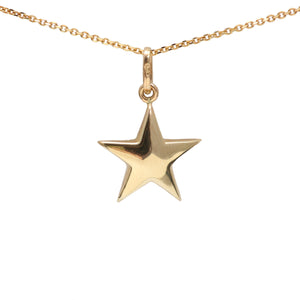 14k Puffy Star Necklace