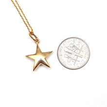 Load image into Gallery viewer, 14k Puffy Star Necklace

