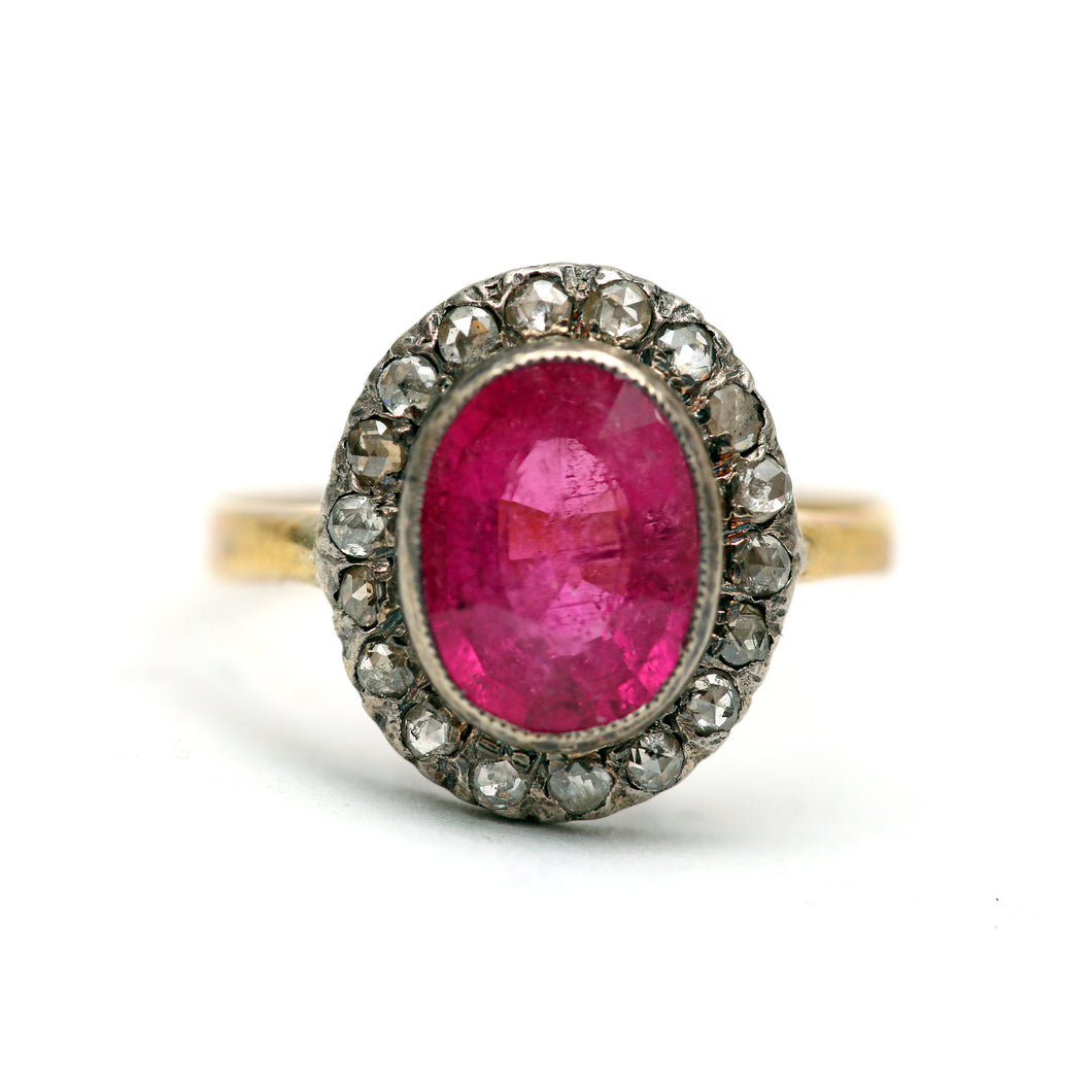 Juicy Pink Tourmaline Diamond Ring