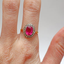 將圖片載入圖庫檢視器 Juicy Pink Tourmaline Diamond Ring
