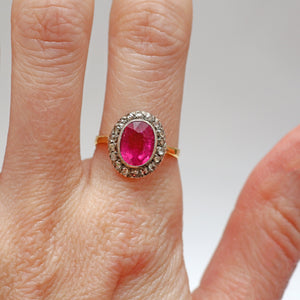 Juicy Pink Tourmaline Diamond Ring
