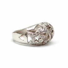 Load image into Gallery viewer, 14k Diamond Star Bombshell Ring
