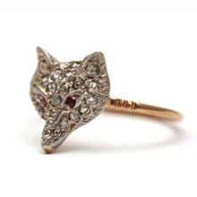Load image into Gallery viewer, Victorian Diamond Fox Ring
