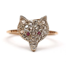 Load image into Gallery viewer, Victorian Diamond Fox Ring

