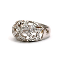 Load image into Gallery viewer, 14k Diamond Star Bombshell Ring
