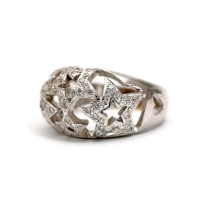 14k Diamond Star Bombshell Ring