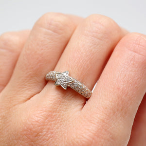 18k Pavé Diamond Star Band