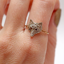 Load image into Gallery viewer, Victorian Diamond Fox Ring
