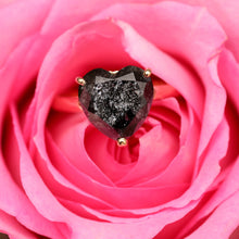 Load image into Gallery viewer, 18k Black Diamond Heart Ring
