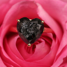 Load image into Gallery viewer, 18k Black Diamond Heart Ring
